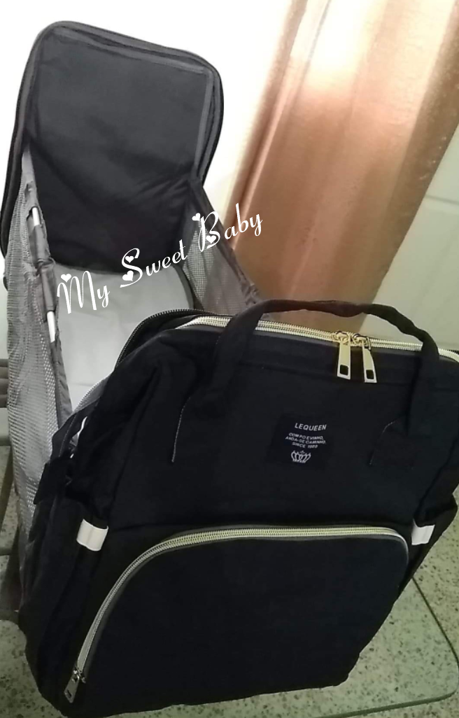 Baby Bed Backpack (Bulto de pañales cama plegable)