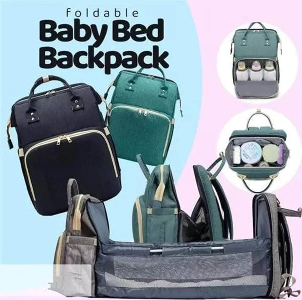 Baby Bed Backpack (Bulto de pañales cama plegable)