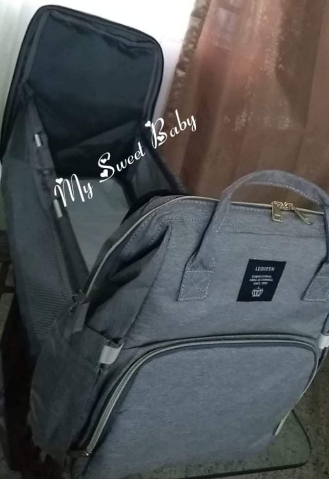 Baby Bed Backpack (Bulto de pañales cama plegable)