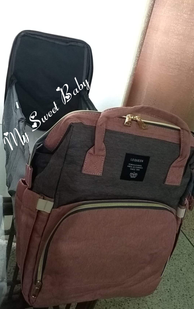 Baby Bed Backpack (Bulto de pañales cama plegable)
