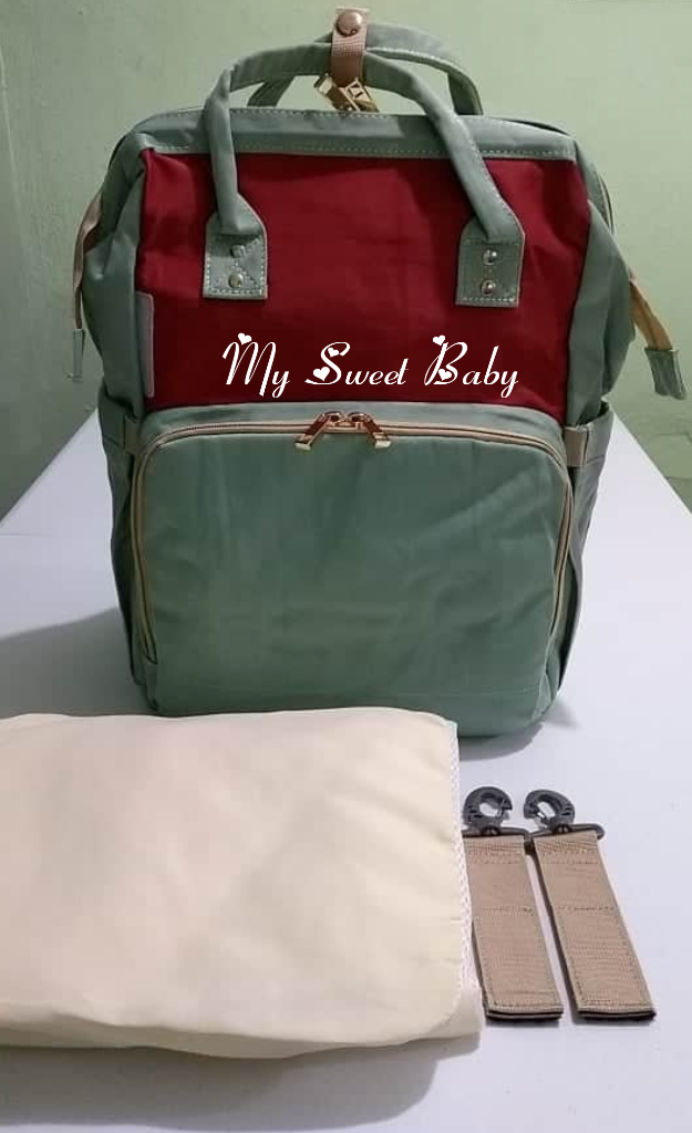 Baby Bed Backpack (Bulto de pañales cama plegable)